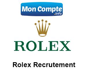 candidature rolex|rolex carrière.